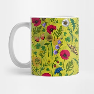 Wild flowers and moths Mug